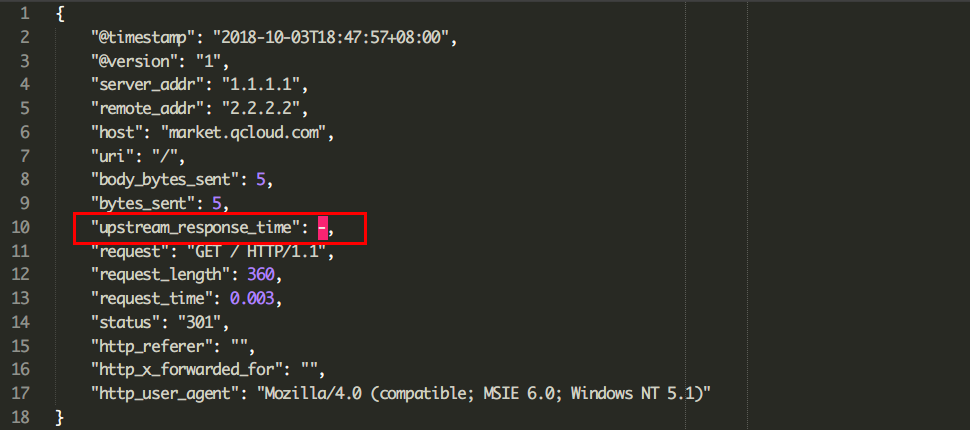 非法 json 值