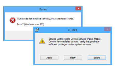 修复iTunes错误7