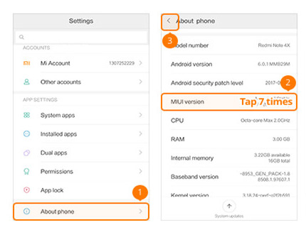 在Xiaom上启用USB调试模式