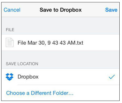 将iPhone笔记备份到Dropbox