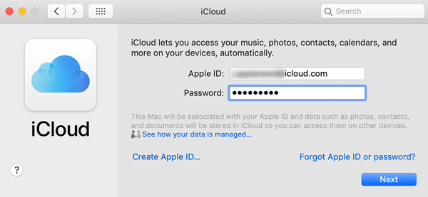 登录iCloud