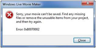 Windows Movie Maker错误代码