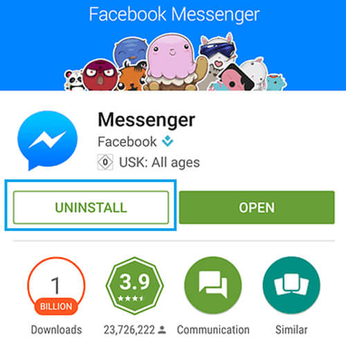 卸载Facebook Messenger