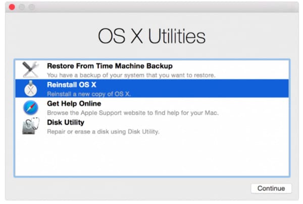 使用Internet Recovery重新安装Mac OS-X