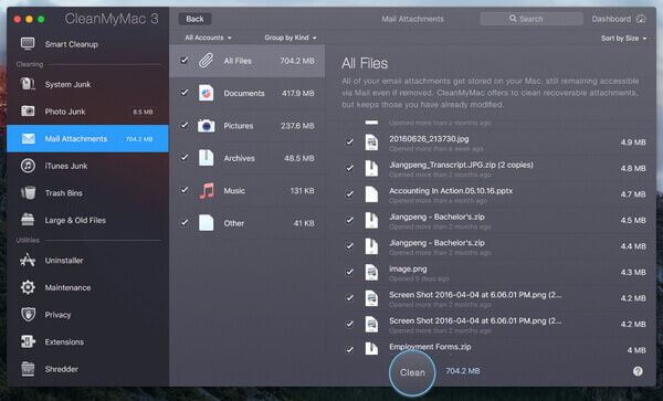 CleanMyMac 3邮件附件清洁