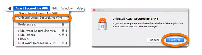 卸载Avast SecureLine VPN