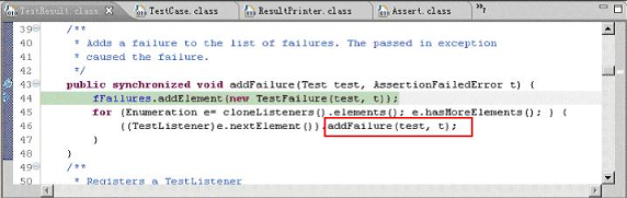 图 22. addFailure 方法的代码
