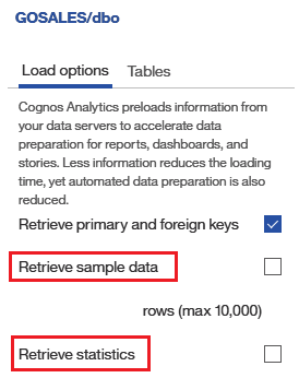 Load options