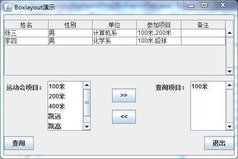 图 3. BoxLayout 演示