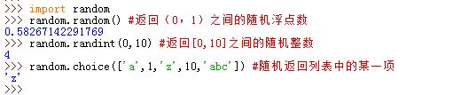 random模块
