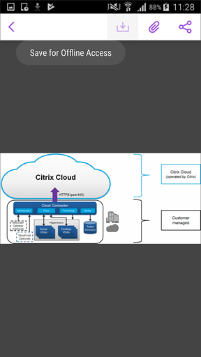 Image of the offline access option