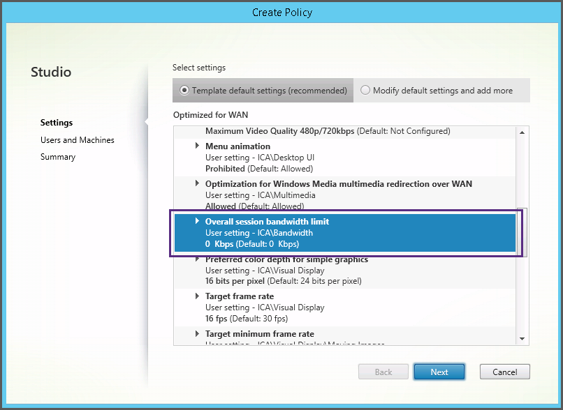 Create policy image