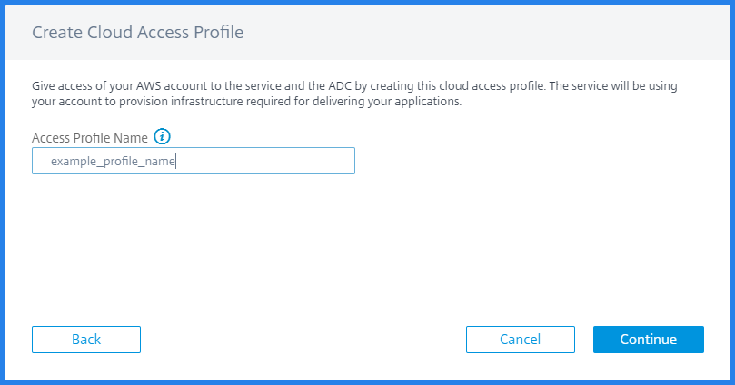 Add access profile name