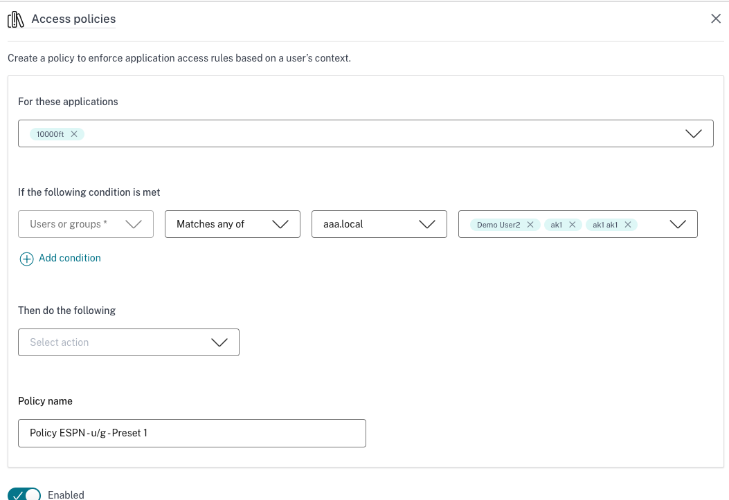 Adaptive access policy based on user group