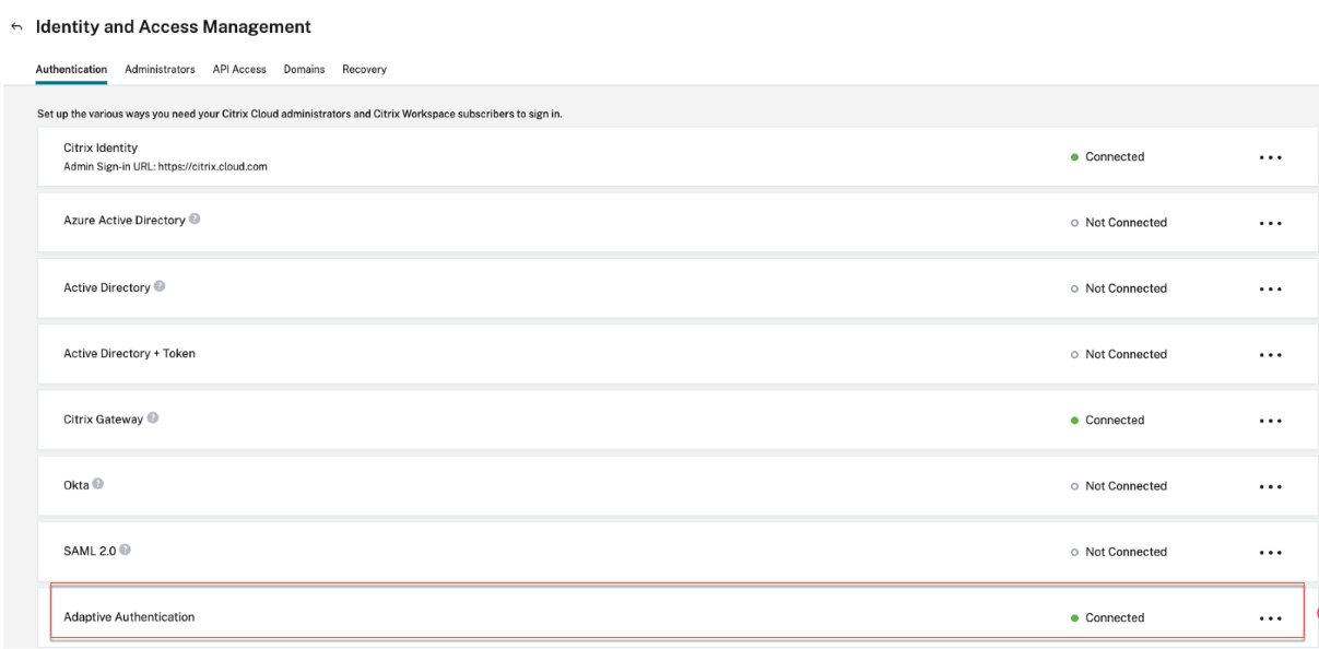 Adaptive Authentication connected on IDAM