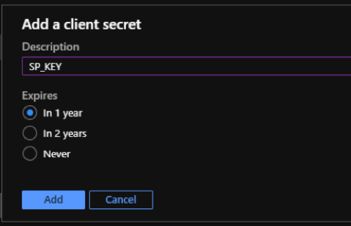 Add a client secret