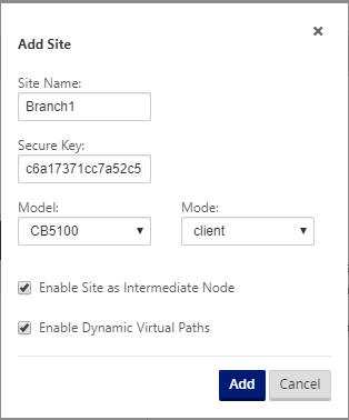 Add branch site