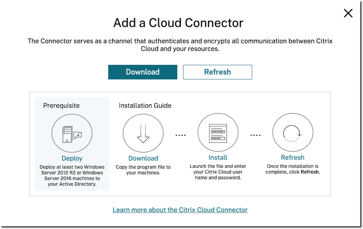 Add a Cloud Connector window