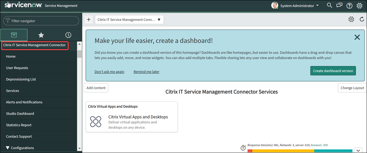 ServiceNow Service Management Portal