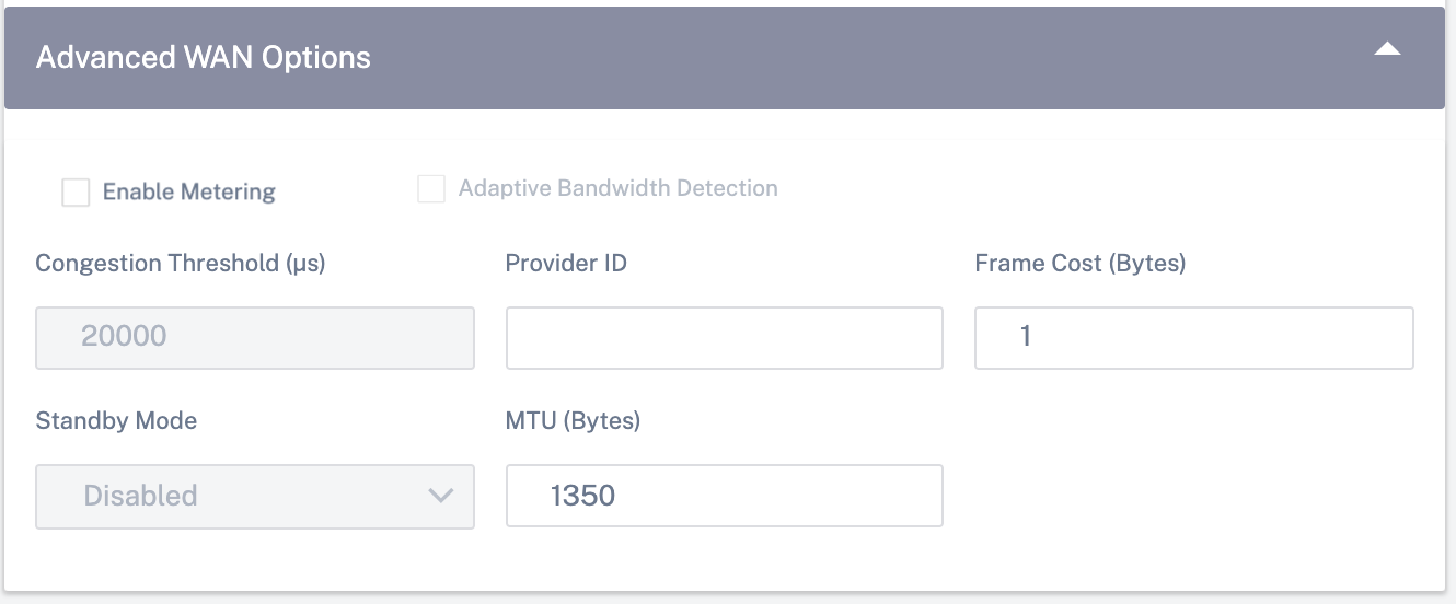 Advanced wan option