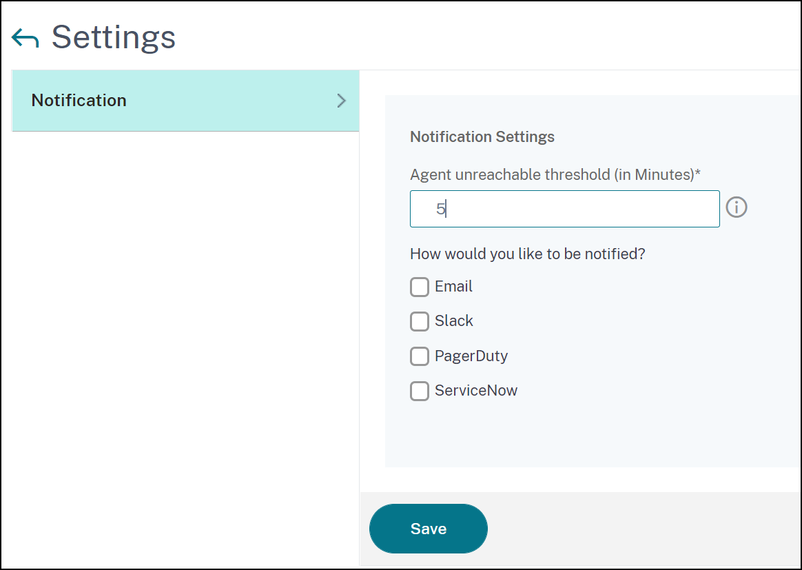 ADM Agent threshold notification