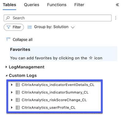 Analytics logs in Sentinel