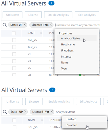 Analytics status