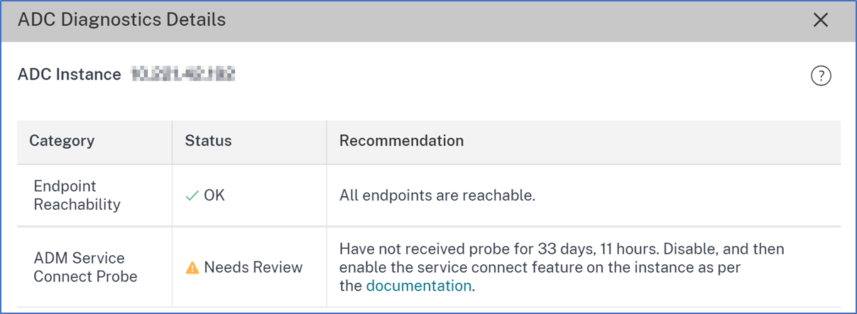 Auto diagnostic issue details