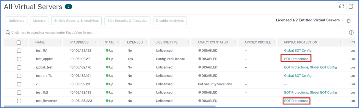 Configuration details