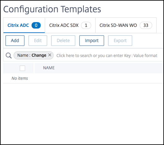 Configuration templates