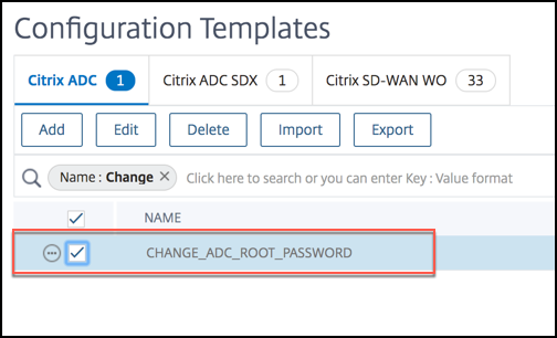 Check config template