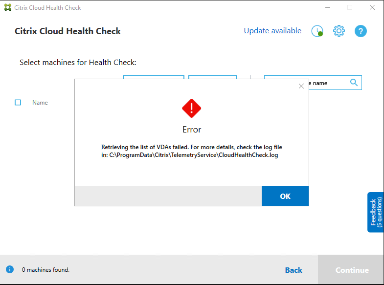 Cloud health check retrieve 4