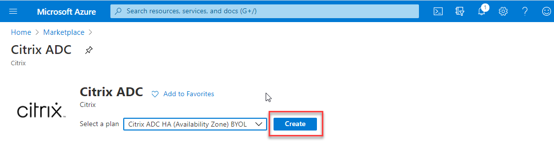 Create Citrix ADC