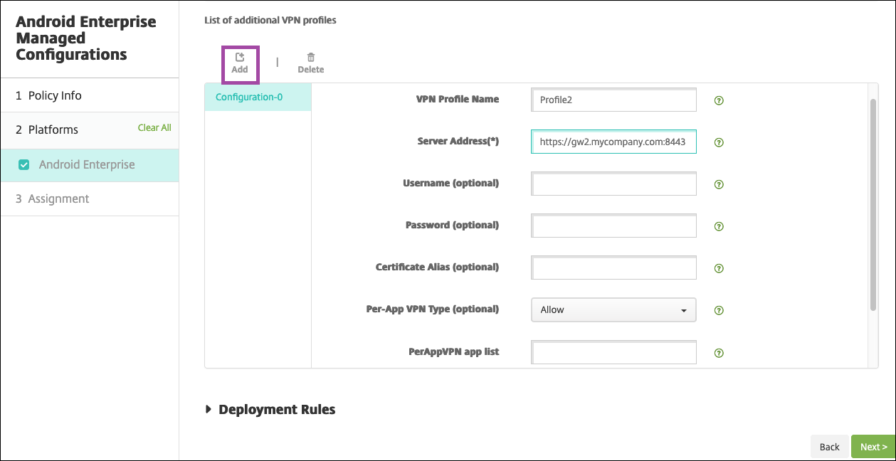 Image of Android Enterprise managed configuration wizard