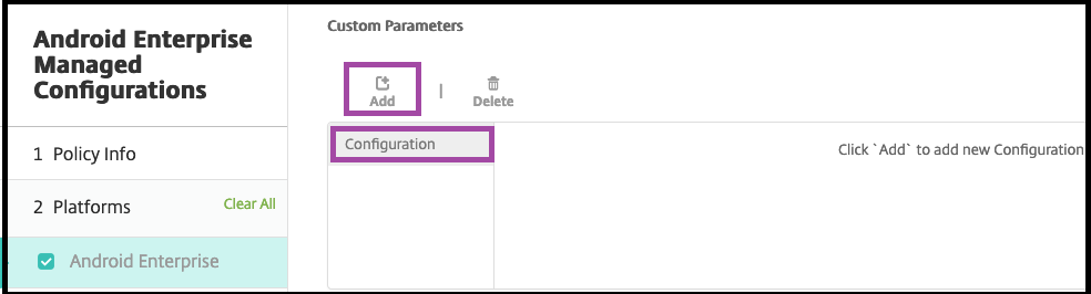 Image of Android Enterprise managed configuration wizard