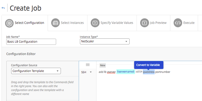 Convert to variable