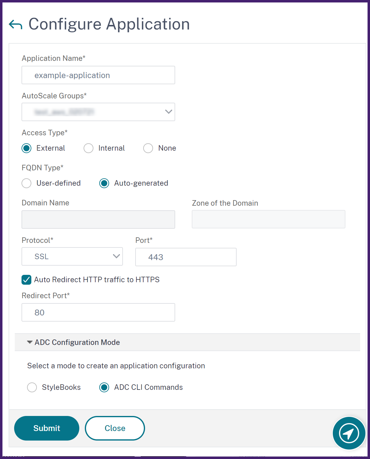 Configure ASG applications