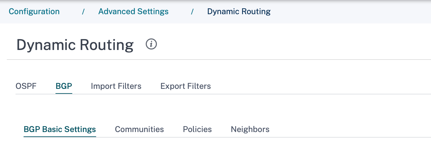 Configure BGP