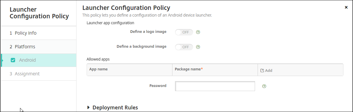 Image of launcher configuration