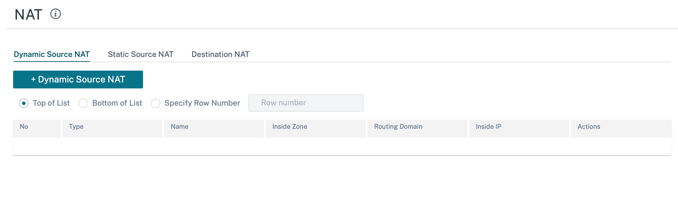 Configure NAT navigation