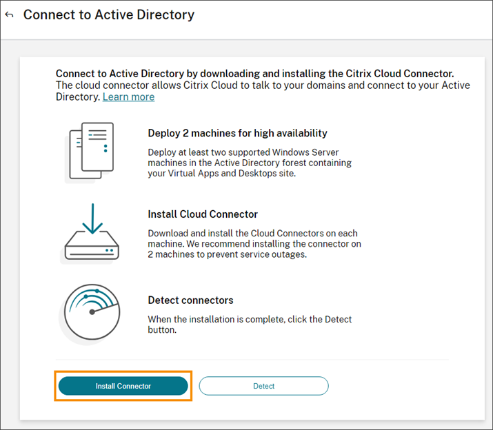 Install Connector option