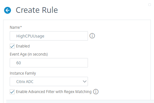 Create event rule