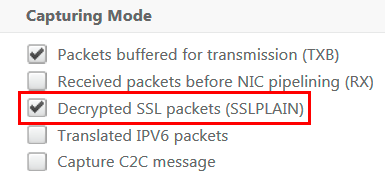 Decrypted SSL packets