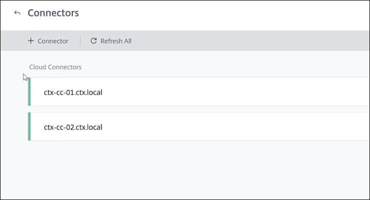 Cloud Connector status indicators