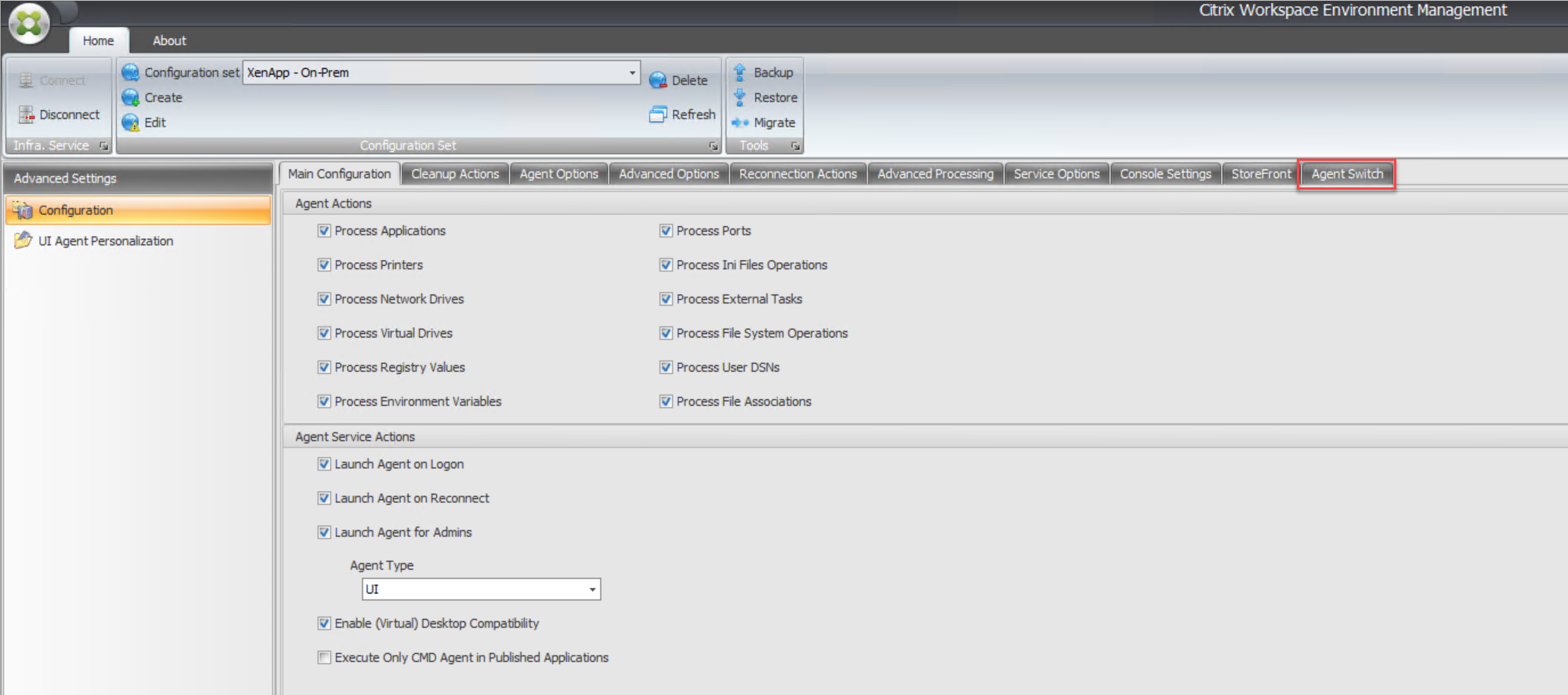 WEM on-prem console