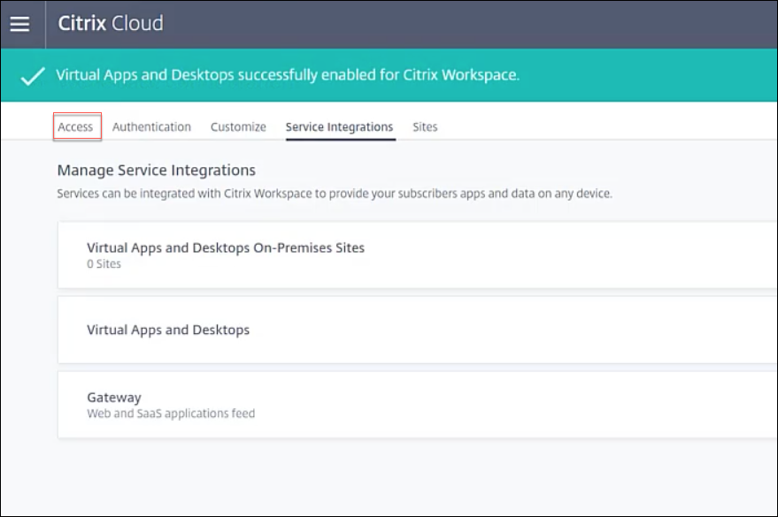 Workspace configuration access