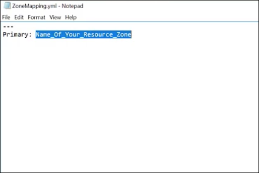 Original zone mapping YAML file