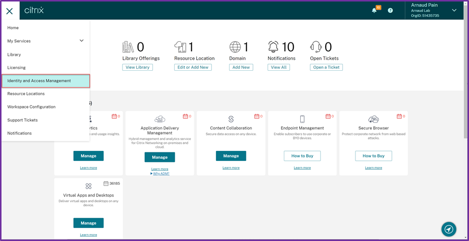 Citrix Cloud IAM