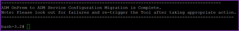 Migration Finished