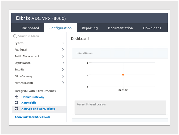 Open Citrix ADC console